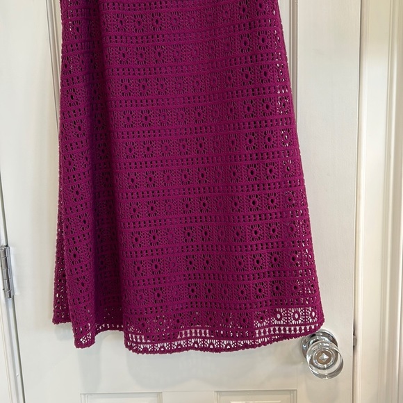 Just Taylor Crochet Overlay Cold Shoulder Dress sz. 4 - Picture 2 of 10